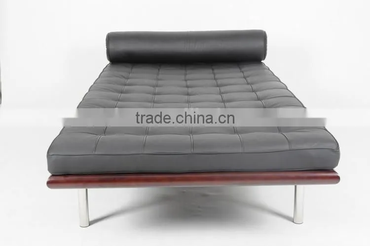 Buy 2016 luxury replica leather black mies van der rohe barcelona daybed
