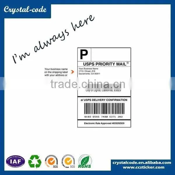 Shipping label self adhesive private label drop shipping