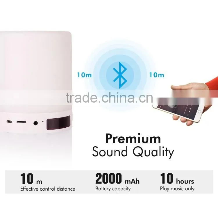 Wireless Audio Lamp Bluetooth Speaker with White LED Lamp Light for Computer or phone