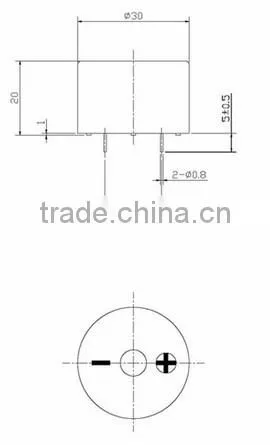 FBPB3020 SERIES 30mm Piezo sounder Piezoelectric buzzer (FBELE)