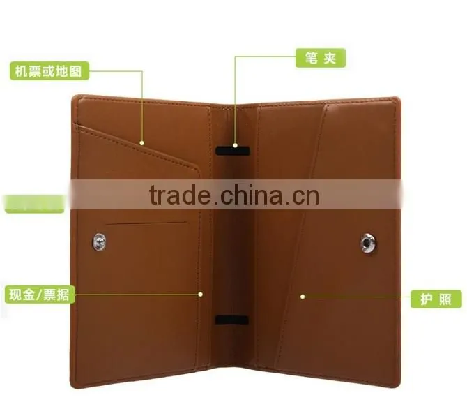 Leather wallet Passport Cover Travel Cover Passport Id Card Holder