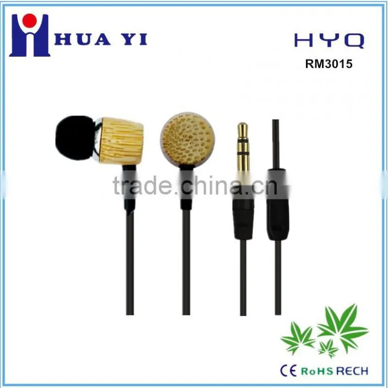 2015 New Style wood headphone cool in-ear stereo wood earphone&earbud