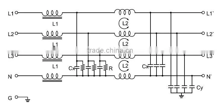 CE Certificate Allowed Switching Power Supplies 3 Phase Line Filter