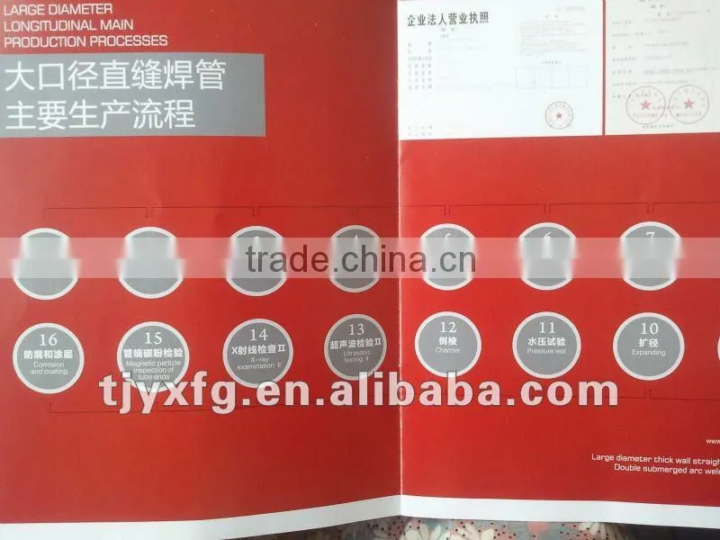 API 5L GR B submerged arc welded carbon pipe