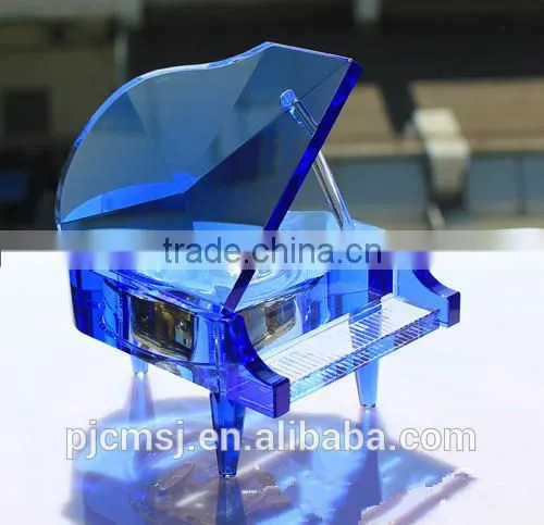 music box, beautiful crystal piano for home decoration