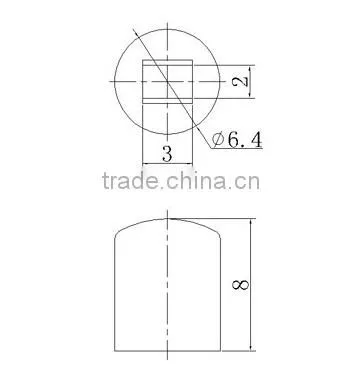 SC310 8mm round Push button switch cap