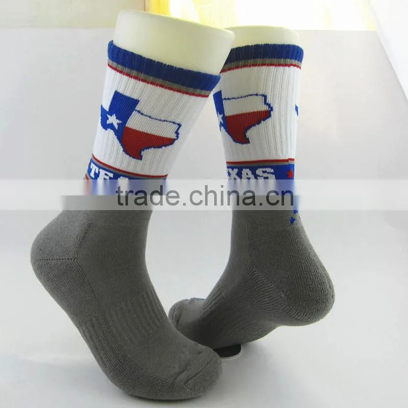 cheap high quality hot sale men's half terry sport socks