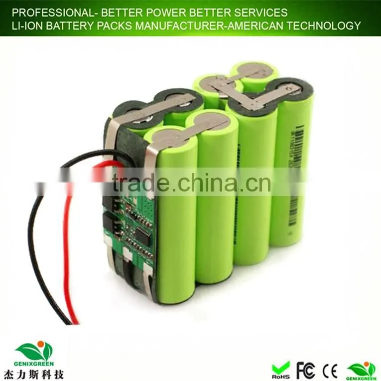 14.8v li ion battery pack factory direct 18650 li ion rechargeable battery pack