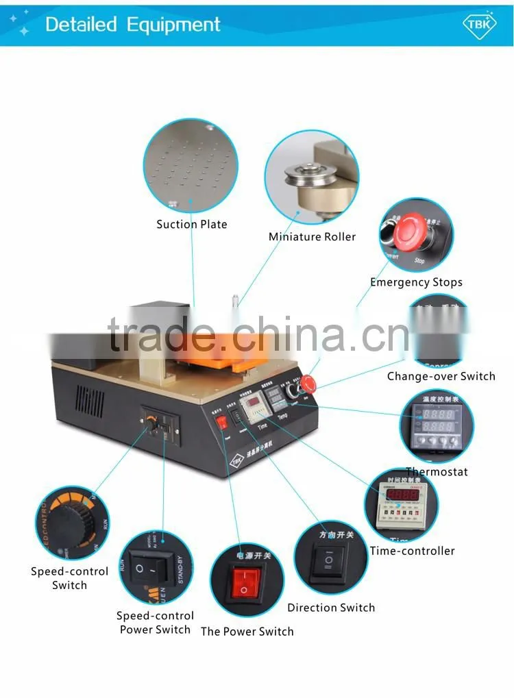 2015 Vacuum LCD Separator, Semi-Automatic LCD Separator for LCD Max 7 inch Separating