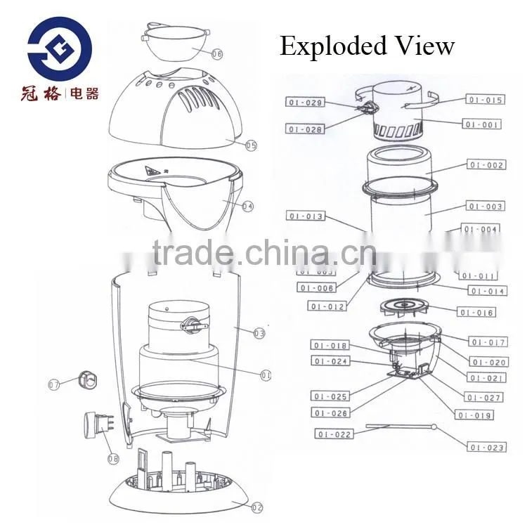 china guange pop corn machine best price for sale