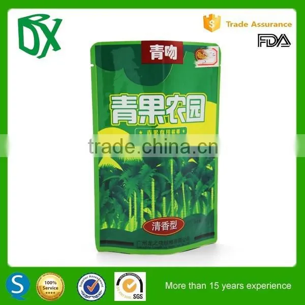 Manufacturer gravure Printing Surface biodegradable feature stand up plastic pouch with zipper for jujube packing