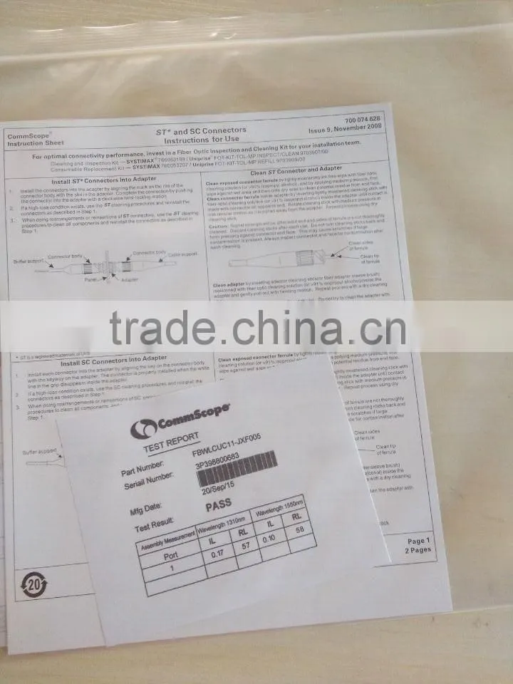 FBWLCUC11-JXF005 900um 9/125 Singlemode SC UPC Fiber Pigtail 1.5m