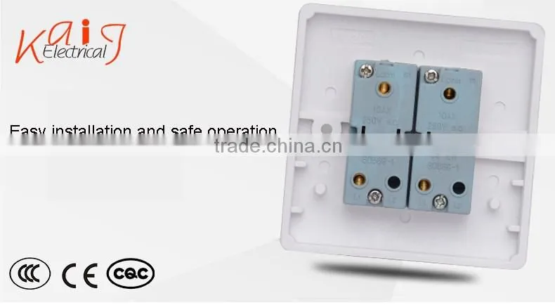 High quality UK standard two gang one way or two way wall switch