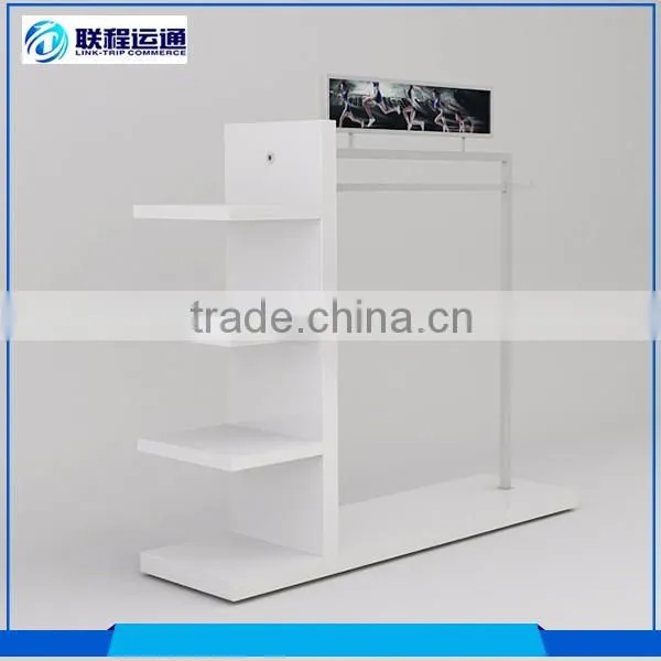 Newest design mirror polished stainless steel clothes display rack