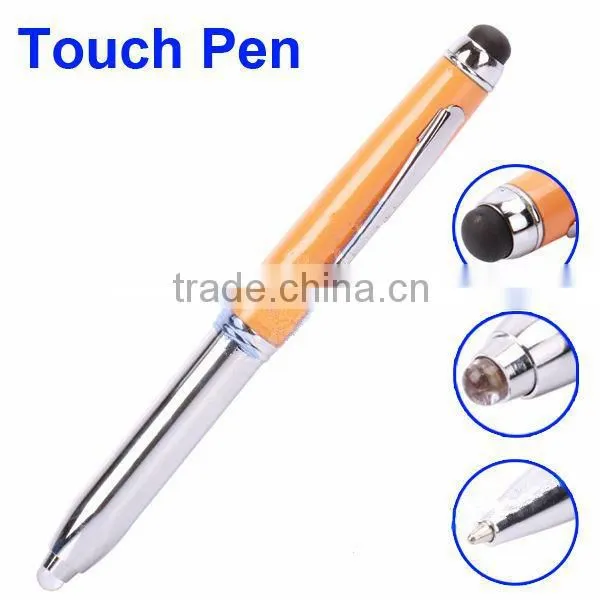 3 in 1 LED touch screen styus ball pen capacitive pen