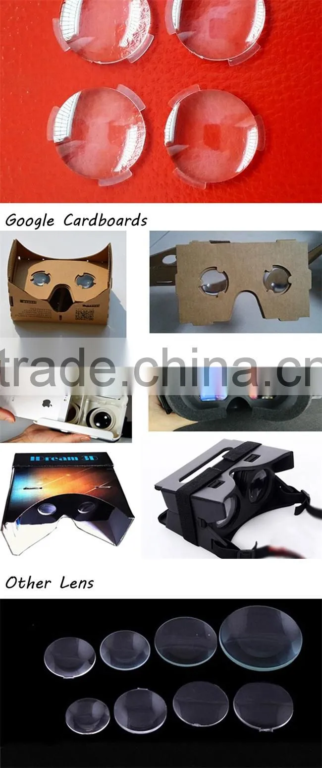 Googlle Virtual and reality glasses acrylic lenses with diameter 25mm and focus length 50mm