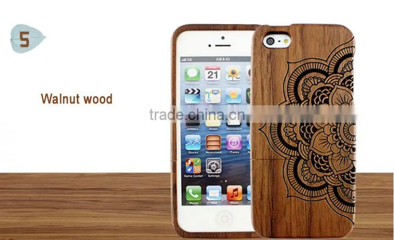 Mandala Flower Design Engraved Double Sided Bulk Case For iPhone 5/5S
