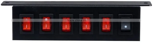 Pre wired switch box 5 on/off switch and 1 pattern controller for warning lights KZQ-016