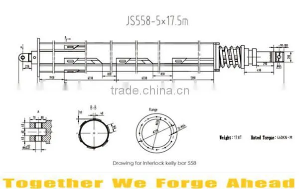 fae professional cmv tr 35/21 drilling bar for rotary drilling rig