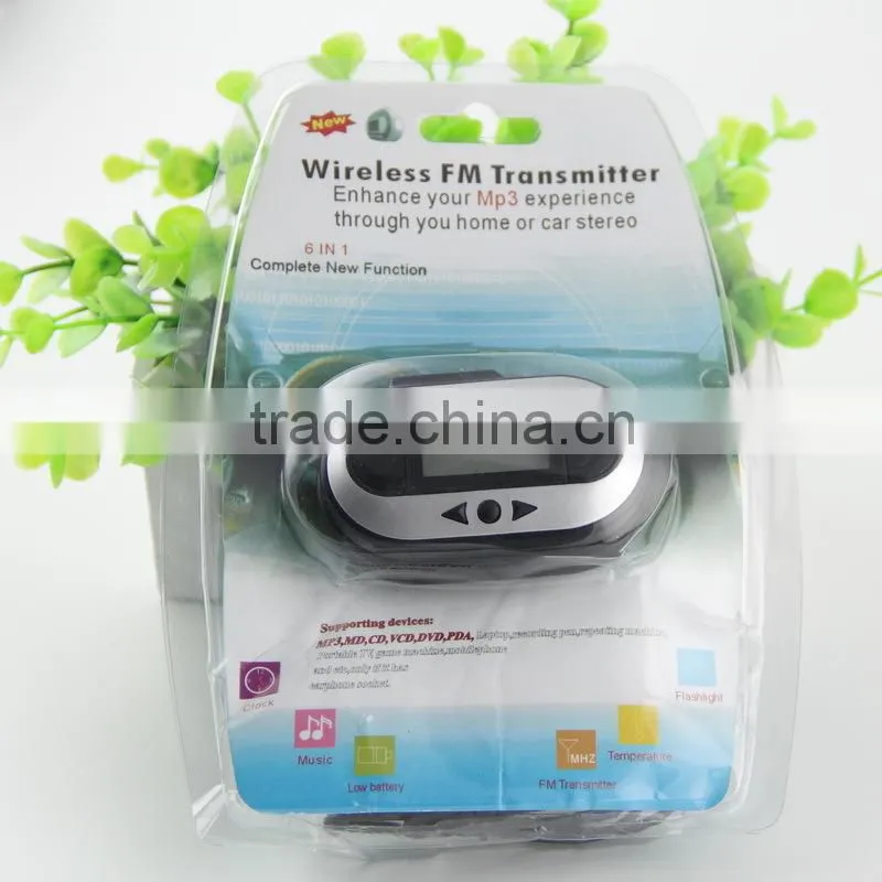 Wireless FM Transmitter, 6 in 1 FM Transmitter with Car Charger, FM Transmitter