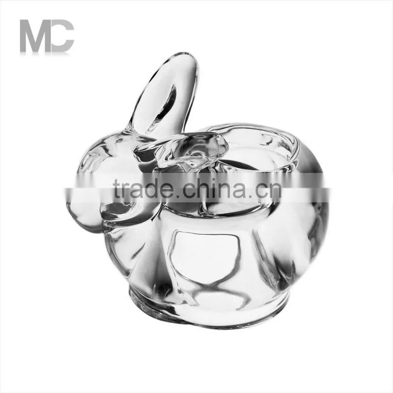 Rabbit Shaped Luxury Tealight Votive Clear Glass Candle Holder