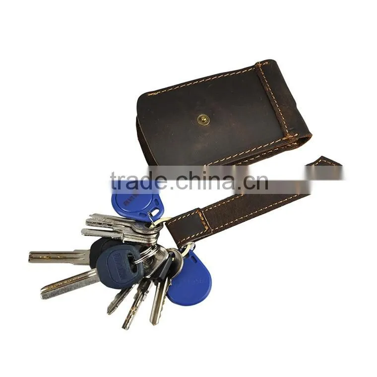 Boshiho vintage brown pu leather key holder