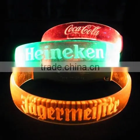 led flashing bracelet promotional led silicone bracelet