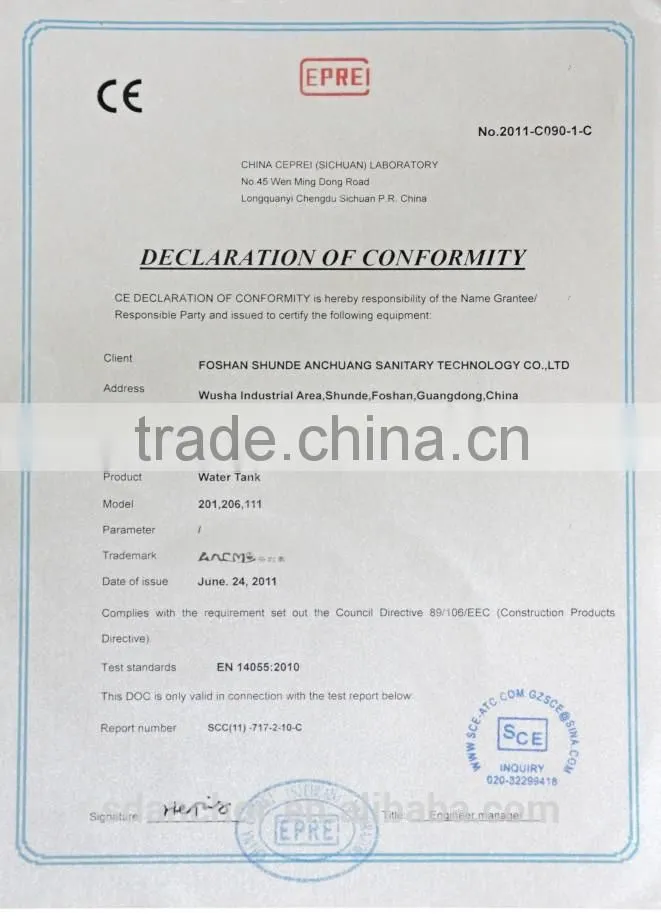 PP flushing cisterns AC-601