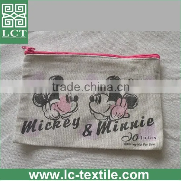 Recommend Trade Assurance provided 100% eco-friendly jute linen small zipper canvas cosmetic pouch with personal logo(LCTB01111)