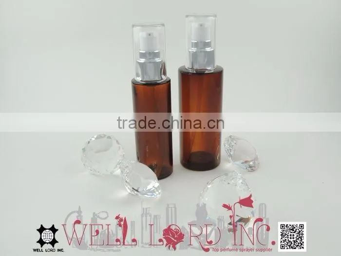 55ml special amber clear PET bottle with lotion pump