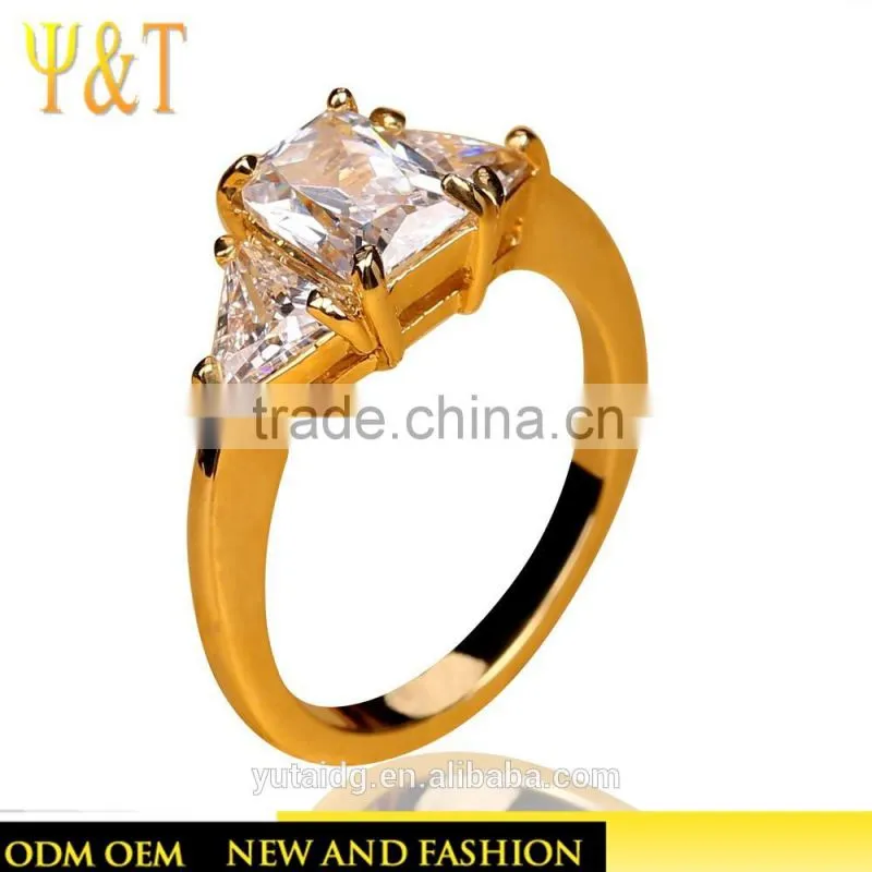 Jingli Jewelry Custom Made Eternity Gold Plated Wedding Ring (YJ-817)
