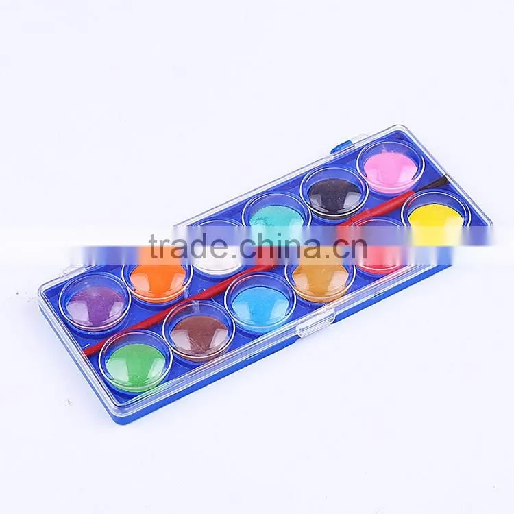Art Supplier Wholesale Watercolor Pan Set, , 12-Pack Powder Paint Watercolor