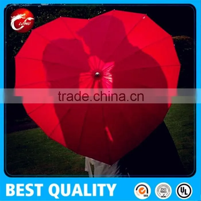 wedding decoration heart umbrella customized
