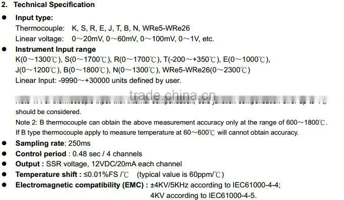 YUDIAN AI-7048 Four -Channel PID Temperature instruments