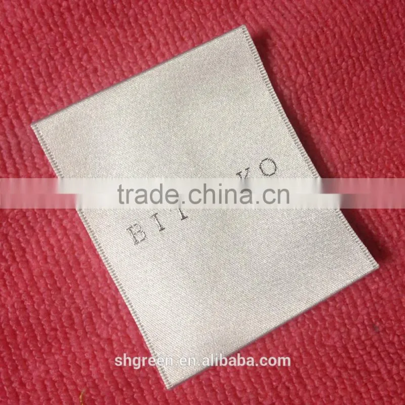 Hot cut fabric end folding main woven labels for garment