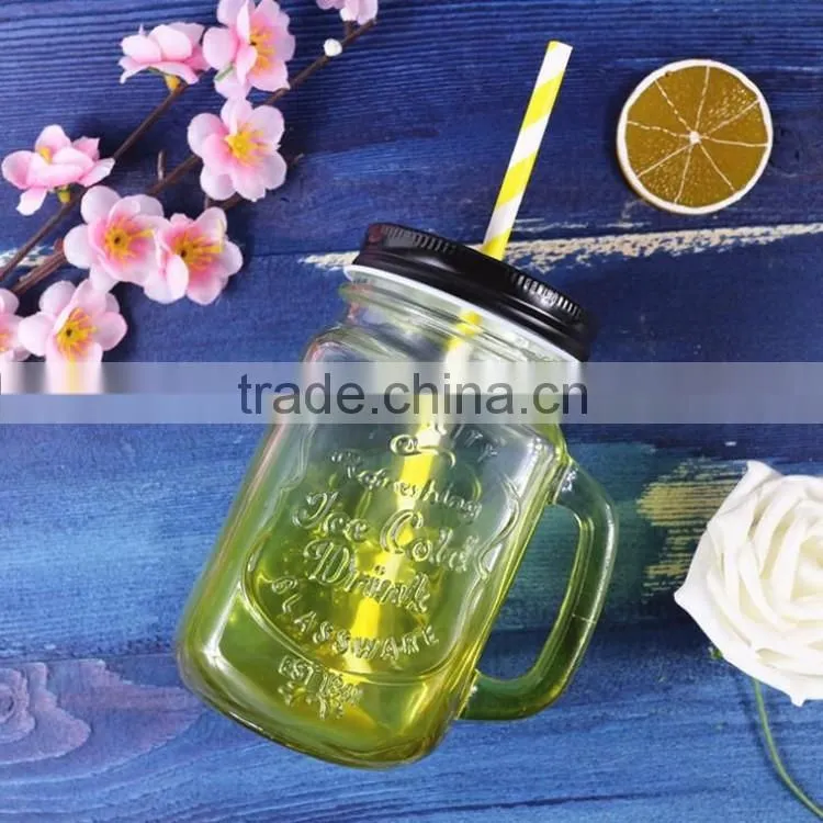 Popular Factory Direct Sale 12oz glass mason jar, custom mason jar with lids,wholesale embossed mason jar