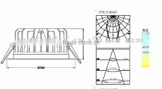 small order acceptted 15w led down light with emergency backup battery