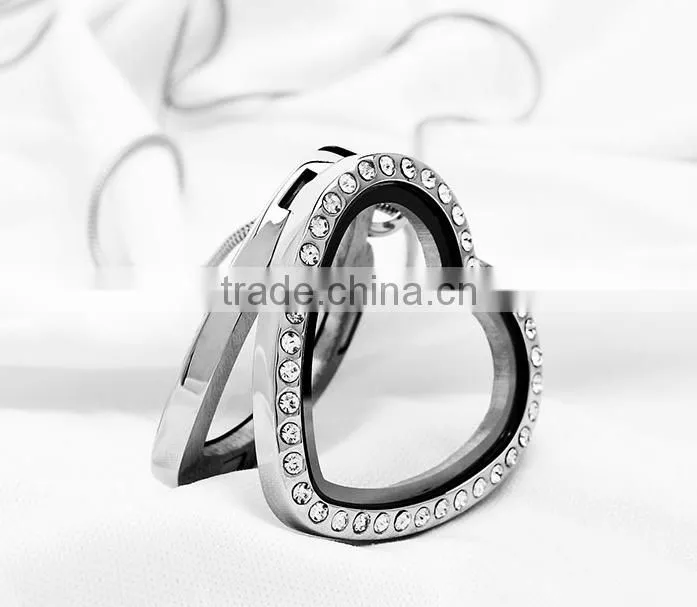 Wholesale silver/black/gold/rose gold plated stainless steel necklace locket