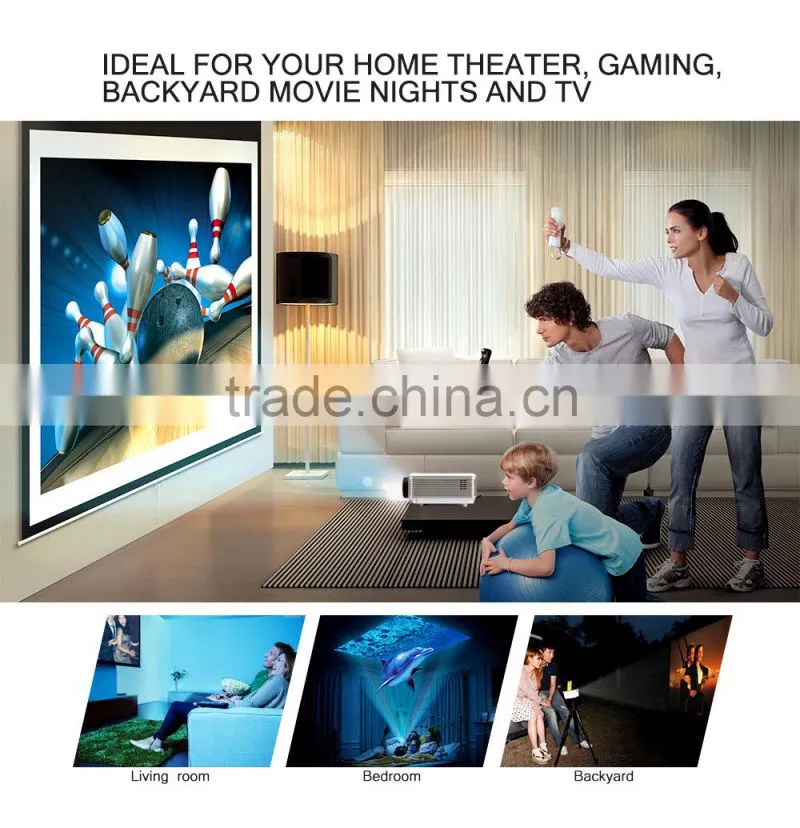 LED Projector With 2600 Lumens, android projector WiFi Wireless Network