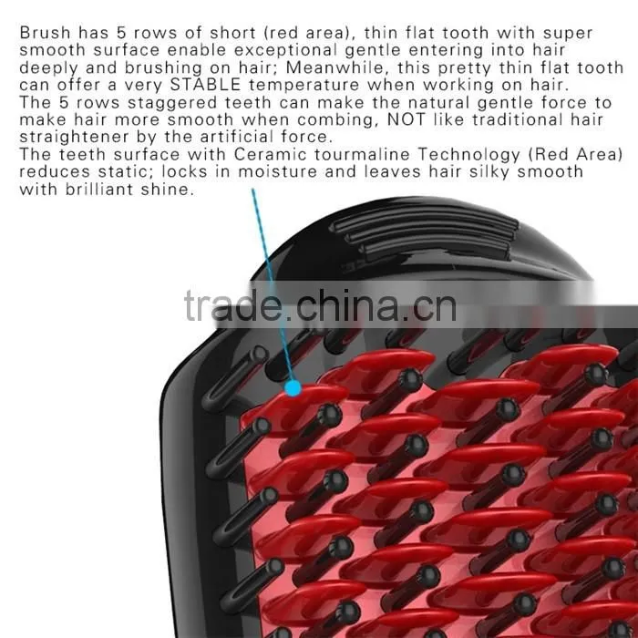 Multi-function hair straightener curler HZ500 PTC heating hair straightener with brush