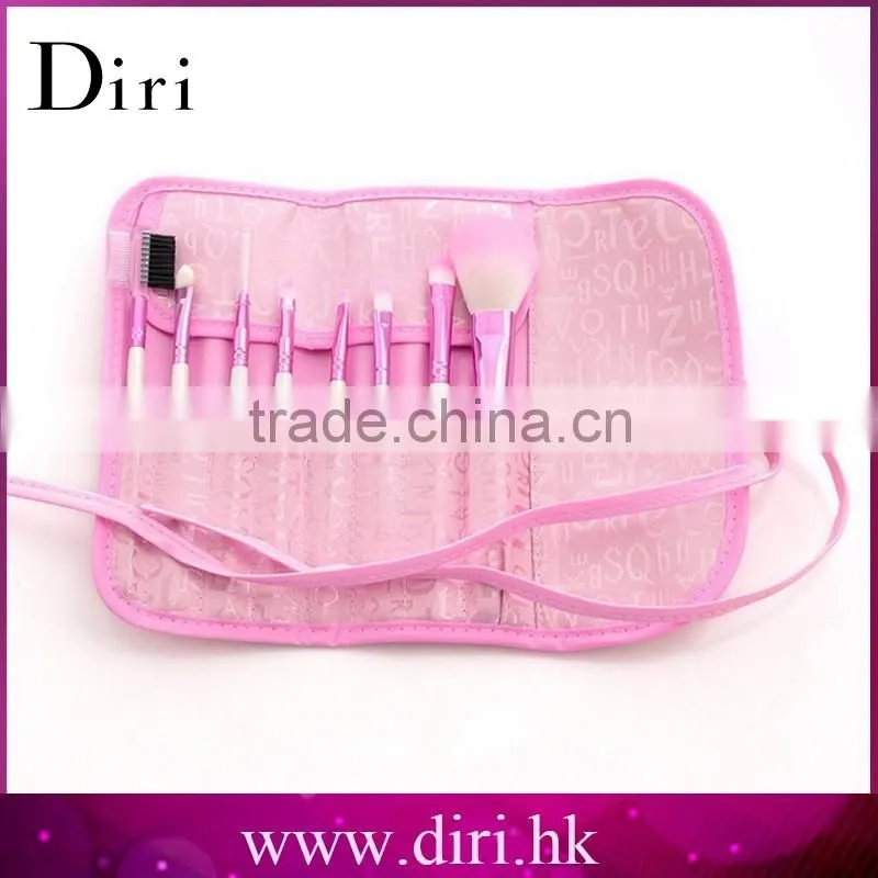 Factory Direct 8pcs pink makeup brushes professional set with bag