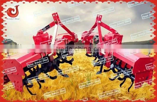 Gear drive tractor mounted farm soil tilling machine