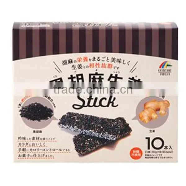 UNIMAT Black Sesame Ginger Stick Health Food Bar10 packs Made in Japan