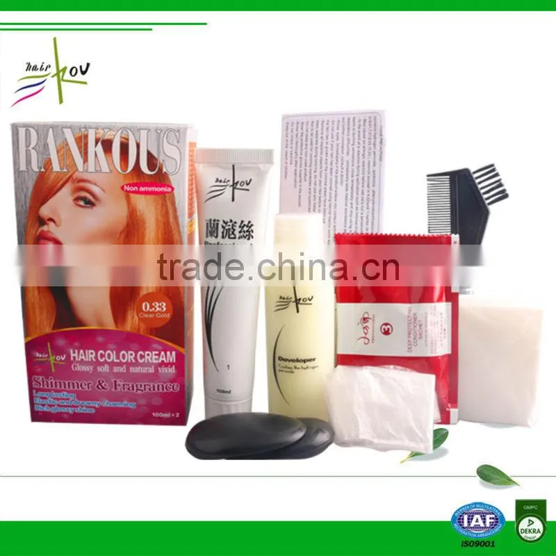 Wholesale 3D live effect permanent red hair dye