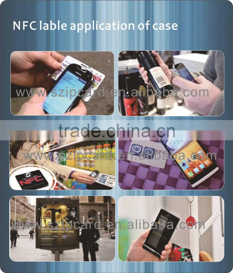 CMYK print low cost rewritable small size NFC tag sticker