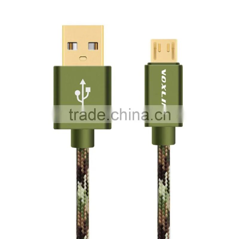 Voxlink fast charging 5v 1a Gold-Plated 0.25m/1m/2m/3m usb type c cable or micro USB 2.0 Charger Date Cable (connector optioal)