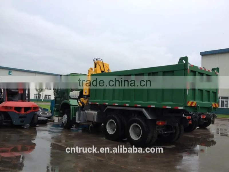 Brand HOWO 6*4 loading 30T Sinotruk Cargo truck with crane