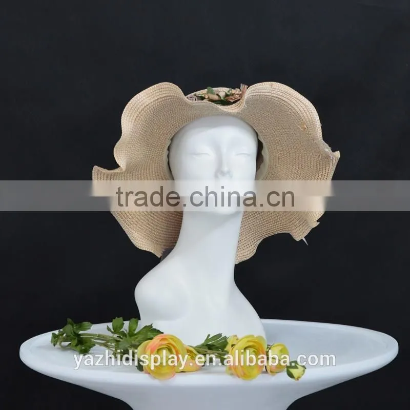 Abstract fiberglass egg head mannequin head for hat display