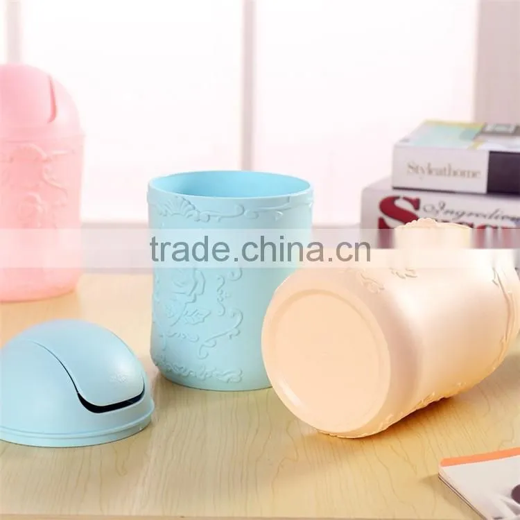 Plastic Desktop Mini trash Bin Trash Can used for Car Dustbin