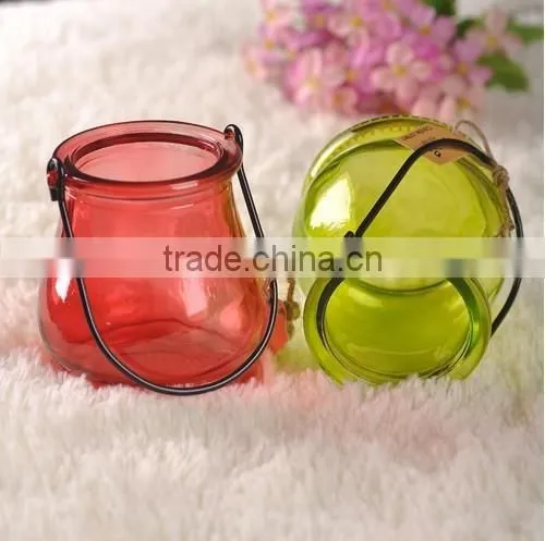 Halloween Glass Candle Holder, Pumpkin Glass Candlestick Wholesale